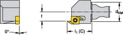 Kennametal - Right Hand Cut, Size KM12, SSP Insert Compatiblity, Modular Turning & Profiling Cutting Unit Head - 5.35mm Ctr to Cutting Edge, 15mm Head Length, Through Coolant, Series Micro Backturning - Americas Industrial Supply