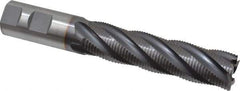 OSG - 1" Diam, Fine Pitch, 4" LOC, 5 Flute Cobalt Roughing Square End Mill - TiCN Finish, 6-1/2" OAL, 1" Shank Diam, Single End, 30° Helix - Americas Industrial Supply