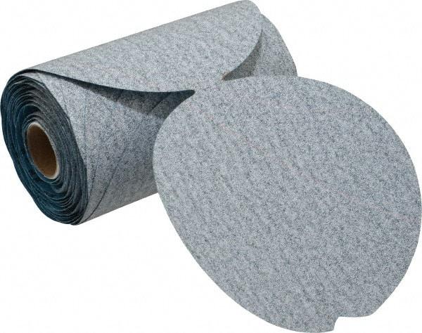 Norton - 5" Diam, 120 Grit Silicon Carbide Adhesive PSA Disc - Medium Grade, Natural, B Weighted Backing, Flexible - Americas Industrial Supply