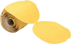 Norton - 5" Diam, 180 Grit Aluminum Oxide Adhesive PSA Disc - Fine Grade, Yellow, C Weighted Backing, Flexible - Americas Industrial Supply