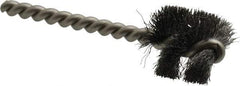 Weiler - 1" Diam Helical Steel Tube Brush - 0.008" Filament Diam, 1" Brush Length, 3-1/2" OAL, 1/4" Diam Stainless Steel Shank - Americas Industrial Supply
