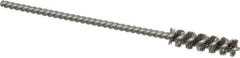 Weiler - 1/4" Diam Helical Stainless Steel Tube Brush - 0.004" Filament Diam, 1" Brush Length, 3-1/2" OAL, 1/8" Diam Stainless Steel Shank - Americas Industrial Supply