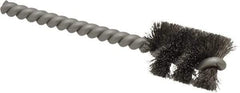 Weiler - 3/4" Diam Helical Stainless Steel Tube Brush - 0.006" Filament Diam, 1" Brush Length, 3-1/2" OAL, 7/32" Diam Stainless Steel Shank - Americas Industrial Supply