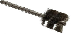 Weiler - 7/8" Diam Helical Stainless Steel Tube Brush - 0.006" Filament Diam, 1" Brush Length, 3-1/2" OAL, 7/32" Diam Stainless Steel Shank - Americas Industrial Supply