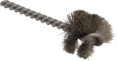 Weiler - 1-1/4" Diam Helical Stainless Steel Tube Brush - 0.008" Filament Diam, 1" Brush Length, 3-1/2" OAL, 1/4" Diam Stainless Steel Shank - Americas Industrial Supply