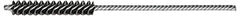 Weiler - 1-1/2" Long x 3/16" Diam Steel Hand Tube Brush - Single Spiral, 7" OAL, 0.003" Wire Diam, 3/32" Shank Diam - Americas Industrial Supply