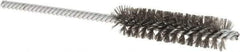 Weiler - 1/2" Diam Helical Steel Tube Brush - Double Spiral, 0.004" Filament Diam, 2" Brush Length, 5" OAL, 5/32" Diam Shank - Americas Industrial Supply