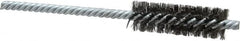 Weiler - 5/8" Diam Helical Steel Tube Brush - Double Spiral, 0.005" Filament Diam, 2" Brush Length, 5" OAL, 7/32" Diam Shank - Americas Industrial Supply