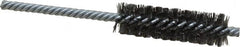 Weiler - 3/4" Diam Helical Steel Tube Brush - Double Spiral, 0.006" Filament Diam, 2-1/2" Brush Length, 5-1/2" OAL, 1/4" Diam Shank - Americas Industrial Supply