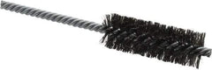 Weiler - 7/8" Diam Helical Steel Tube Brush - Double Spiral, 0.006" Filament Diam, 2-1/2" Brush Length, 5-1/2" OAL, 1/4" Diam Shank - Americas Industrial Supply