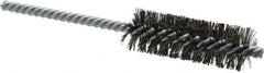 Weiler - 7/8" Diam Helical Steel Tube Brush - Double Spiral, 0.0104" Filament Diam, 2-1/2" Brush Length, 5-1/2" OAL, 1/4" Diam Shank - Americas Industrial Supply