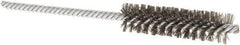 Weiler - 1/2" Diam Helical Stainless Steel Tube Brush - Double Spiral, 0.004" Filament Diam, 2" Brush Length, 5" OAL, 5/32" Diam Shank - Americas Industrial Supply