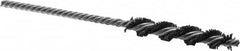 Weiler - 3/8" Diam Helical Nylon Tube Brush - Single Spiral, 0.022" Filament Diam, 2" Brush Length, 5" OAL, 5/32" Diam Shank - Americas Industrial Supply