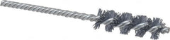 Weiler - 5/8" Diam Helical Nylon Tube Brush - Single Spiral, 0.022" Filament Diam, 2" Brush Length, 5" OAL, 7/32" Diam Shank - Americas Industrial Supply