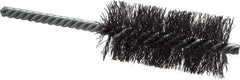 Weiler - 1-1/4" Diam Helical Steel Tube Brush - Double Spiral, 0.0104" Filament Diam, 2-1/2" Brush Length, 5-1/2" OAL, 1/4" Diam Shank - Americas Industrial Supply