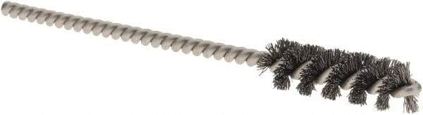 Weiler - 5/16" Diam Helical Steel Tube Brush - 0.005" Filament Diam, 1" Brush Length, 3-1/2" OAL, 1/8" Diam Stainless Steel Shank - Americas Industrial Supply