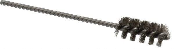 Weiler - 7/16" Diam Helical Stainless Steel Tube Brush - 0.005" Filament Diam, 1" Brush Length, 3-1/2" OAL, 1/8" Diam Stainless Steel Shank - Americas Industrial Supply