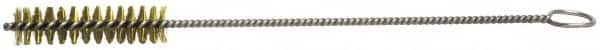 Weiler - 1" Long x 1/8" Diam Stainless Steel Hand Tube Brush - Single Spiral, 6" OAL, 0.003" Wire Diam, 3/32" Shank Diam - Americas Industrial Supply