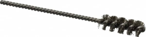 Weiler - 3/8" Diam Helical Stainless Steel Tube Brush - 0.008" Filament Diam, 1" Brush Length, 3-1/2" OAL, 1/8" Diam Stainless Steel Shank - Americas Industrial Supply