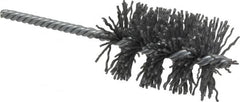 Weiler - 1-3/4" Diam Helical Nylon Tube Brush - Single Spiral, 0.04" Filament Diam, 2-1/2" Brush Length, 5-1/2" OAL, 1/4" Diam Shank - Americas Industrial Supply