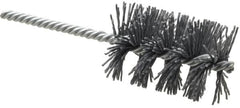 Weiler - 1-3/4" Diam Helical Nylon Tube Brush - Single Spiral, 0.035" Filament Diam, 2-1/2" Brush Length, 5-1/2" OAL, 1/4" Diam Shank - Americas Industrial Supply