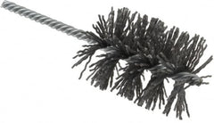 Weiler - 2" Diam Helical Nylon Tube Brush - Single Spiral, 0.04" Filament Diam, 2-1/2" Brush Length, 5-1/2" OAL, 1/4" Diam Shank - Americas Industrial Supply