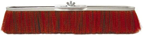 Weiler - 24" General Purpose Polypropylene Push Broom - 3" Bristle Length, Metal Block, Bolt-On Handle Connection, Handle Sold Separately - Americas Industrial Supply