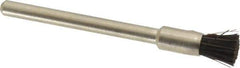 Weiler - 3/16" Brush Diam, Crimped, End Brush - 1/8" Diam Shank, 37,000 Max RPM - Americas Industrial Supply