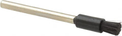 Weiler - 3/16" Brush Diam, End Brush - 1/8" Diam Shank, 37,000 Max RPM - Americas Industrial Supply