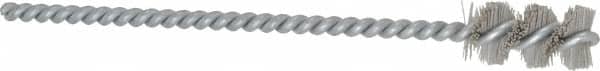 Weiler - 0.515" Diam Helical Nylon Tube Brush - 0.012" Filament Diam, 1" Brush Length, 5" OAL, 0.194" Diam Shank - Americas Industrial Supply