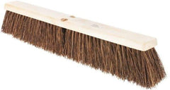 Weiler - 24" Rough Surface Palmyra Push Broom - 4" Bristle Length, Wood Block, Threaded Handle Connection, Handle Sold Separately - Americas Industrial Supply