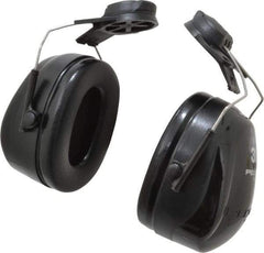 3M - Hard Hat Cap Mounted Black PVC Cushion Earmuffs - 25 NRR Rating - Americas Industrial Supply