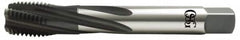 OSG - 1-1/2 - 8 UNS 5 Flute 2B Modified Bottoming Spiral Flute Tap - Vanadium High Speed Steel, Oxide Finish, 200mm OAL, Right Hand Flute, Right Hand Thread, Series 13014 - Americas Industrial Supply