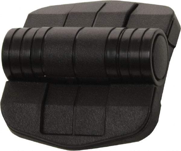 Made in USA - 2-1/4" Long x 2-1/16" Wide x 45/64" Thick, Door Positioning Hinge - Black Acetal with Chrome Steel Detent Ball, Black Finish - Americas Industrial Supply