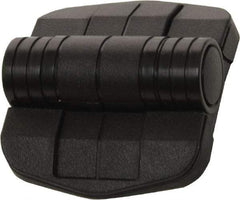 Made in USA - 2-1/4" Long x 2-1/16" Wide x 45/64" Thick, Door Positioning Hinge - Black Acetal with Chrome Steel Detent Ball, Black Finish - Americas Industrial Supply