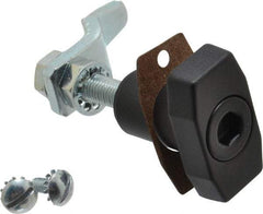 Made in USA - 2.97" Long x 1.56" Wide x 0.880" High, Hex Key Latch Operated Latch - Die Cast Zinc, with Black Powder Coat Finish - Americas Industrial Supply