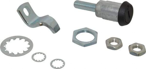 Made in USA - 3.02" Long x 1-1/16" Wide x 1-1/16" High, Slotted Recess Style Latch - Die Cast Zinc, with Black Powder Coat Finish - Americas Industrial Supply