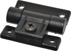 Value Collection - 2-1/2" Long x 2-17/64" Wide x 49/64" Thick, Adjustable Friction Hinge - Black Acetal Leaves with Polycarbonate Pin & 303 Stainless Steel Nut & Screw, Black Finish - Americas Industrial Supply