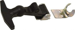 Value Collection - 4.658" Long x 2-7/16" Wide x 1-1/4" High, Draw Latch - EPDM Rubber Handle, 1010 Steel Keeper & Bracket, Aluminum Rivet, with Black Finish - Americas Industrial Supply