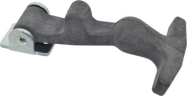 Value Collection - 5-7/8" Long x 3-1/8" Wide x 1-1/4" High, Draw Latch - EPDM Rubber Handle, 1010 Steel Keeper & Bracket, Aluminum Rivet, with Black Finish - Americas Industrial Supply