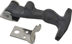 Value Collection - 5-7/8" Long x 3-1/8" Wide x 1-1/4" High, Draw Latch - EPDM Rubber Handle, 302 Stainless Steel Keeper, Bracket & Rivet, with Black Finish - Americas Industrial Supply