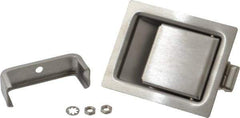 Made in USA - 3.31" Long x 2.68" Wide x 1.430" High, Paddle Latch - Stainless Steel, with Brushed Finish - Americas Industrial Supply