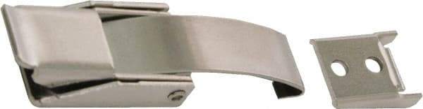 Made in USA - 3.3" Long x 7/8" Wide x 9/16" High, Draw Latch - Stainless Steel, with Passivate Finish - Americas Industrial Supply