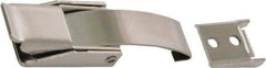 Made in USA - 3.3" Long x 7/8" Wide x 9/16" High, Draw Latch - Stainless Steel, with Passivate Finish - Americas Industrial Supply
