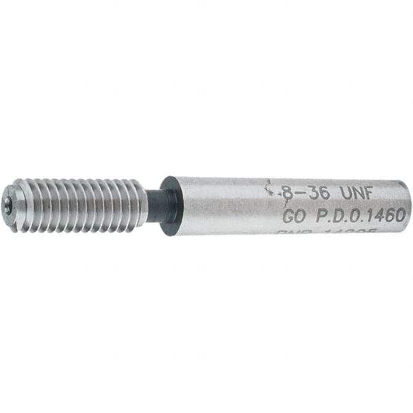 SPI - #8-36, Class 2B, 3B, Single End Plug Thread Go Gage - Steel, Size 0 Handle Not Included - Americas Industrial Supply