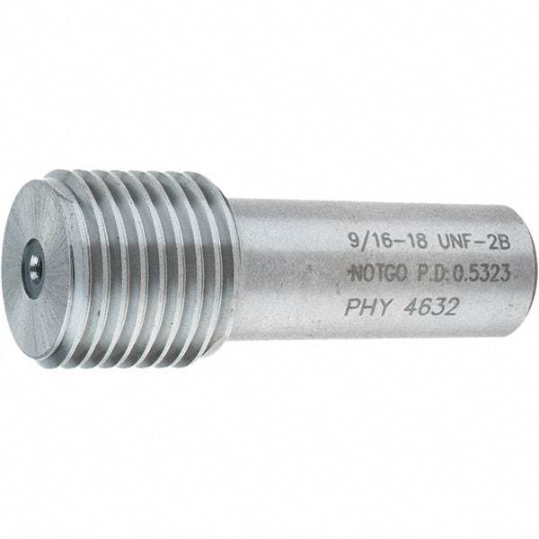 SPI - 9/16-18, Class 2B, Single End Plug Thread No Go Gage - Steel, Size 3 Handle Not Included - Americas Industrial Supply