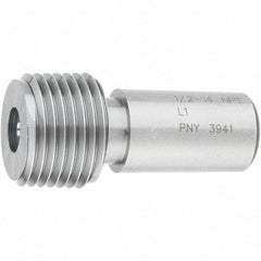 SPI - 1/2-14 Single End Tapered Plug Pipe Thread Gage - Handle Size 4, Handle Not Included, NPT-L1 Tolerance, NIST Traceability Certification Included - Americas Industrial Supply