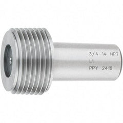 SPI - 3/4-14 Single End Tapered Plug Pipe Thread Gage - Handle Size 4, Handle Not Included, NPT-L1 Tolerance, NIST Traceability Certification Included - Americas Industrial Supply
