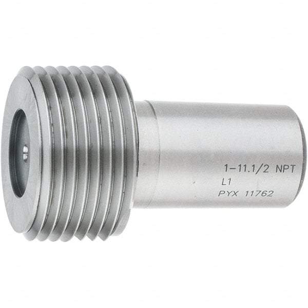 SPI - 1 - 11-1/2 Single End Tapered Plug Pipe Thread Gage - Handle Size 5, Handle Not Included, NPT-L1 Tolerance, NIST Traceability Certification Included - Americas Industrial Supply
