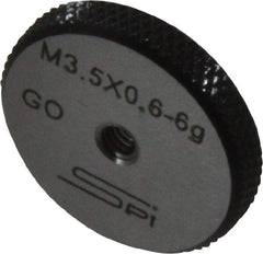 SPI - M3.5x0.6 Go Single Ring Thread Gage - Class 6G, Oil Hardened Nonshrinking Steel (OHNS), NPL Traceability Certification Included - Americas Industrial Supply